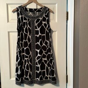 Alfani Animal Print Beaded Dress